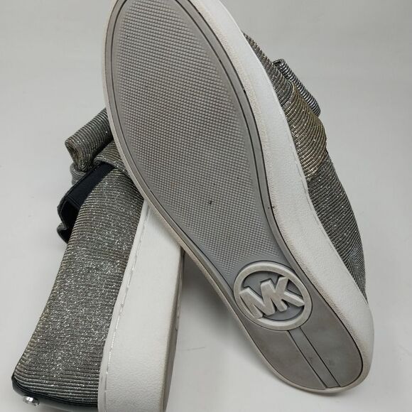 Michael Michael Kors Slip on Shoes. Silver sparkle color. Size 7M. - Picture 12 of 16